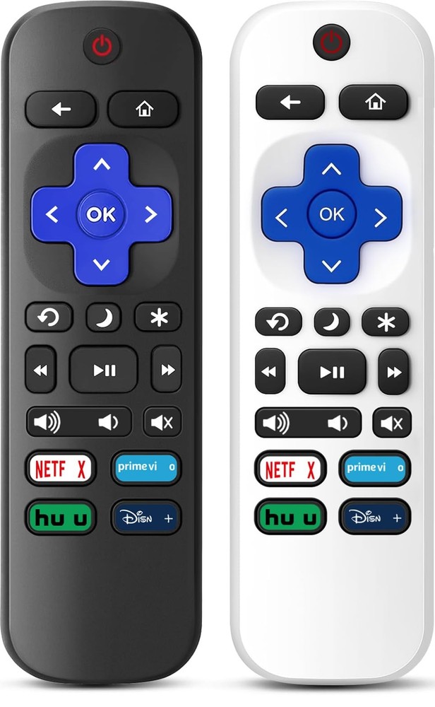 (Pack of 2) Replacement Remote Control (2Pack)Obsidian Black&Glacier White