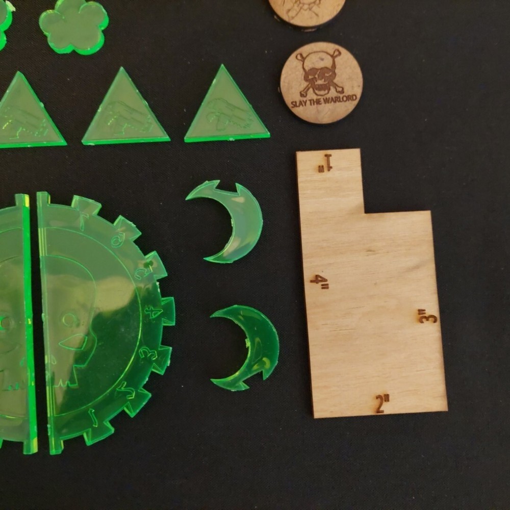 Warhammer 40k Counters Objective Markers Lot - Green Translucent Custom Tool