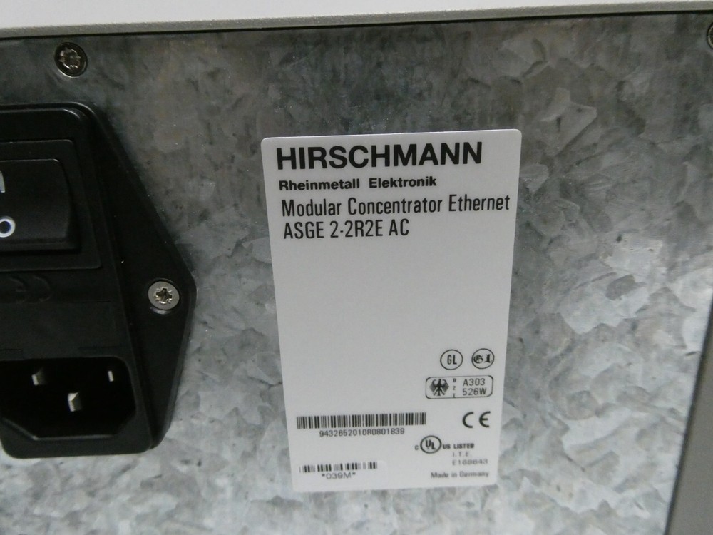 Hirschmann ASGE 2-2R2E AC Modular Concentrator Ethernet Chassis Module
