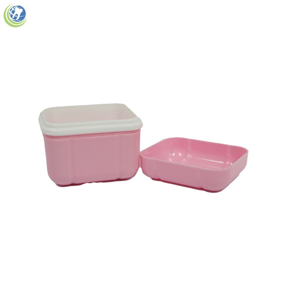 Denture Retainer Mouth Guard Storage Case & Soaking Rinsing Bath Basket Assorted