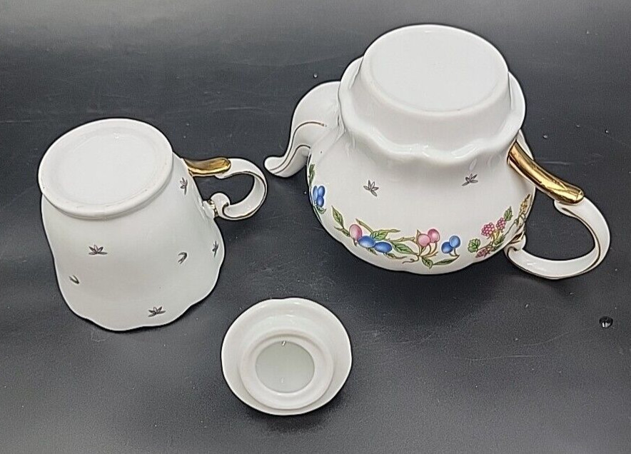 Fruit Basket Porcelain Tea For One Set - EUC