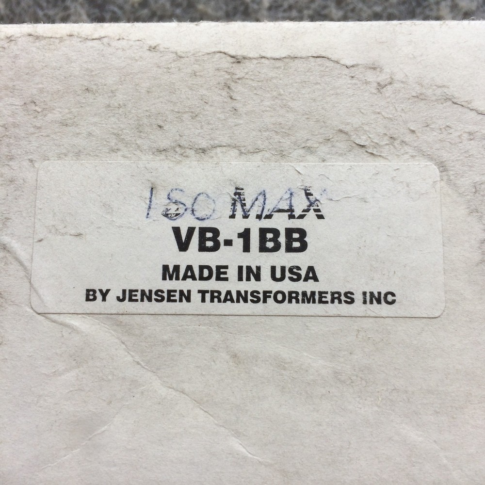 Jensen Transformers VB-1BB ISO-MAX Composite Video Isolator w/BNC Connectors