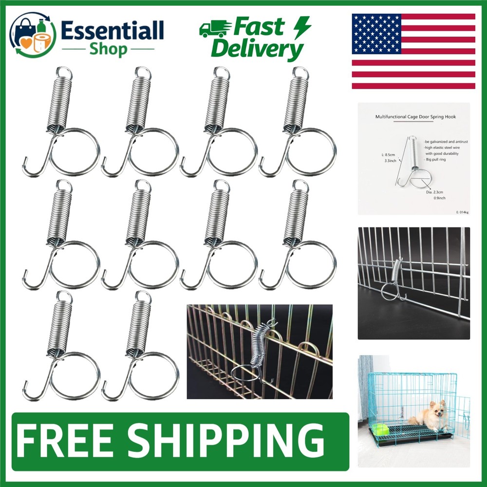High-Quality Galvanized Metal Cage Hooks - 10-Pack for Easy Installation