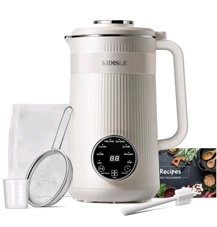Programmable 32oz Nut Milk Maker - Includes Recipe Guide & Essential Accessories
