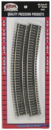 Atlas HO Scale Code 83 22" Radius Curve 6-Pack Model Train Track
