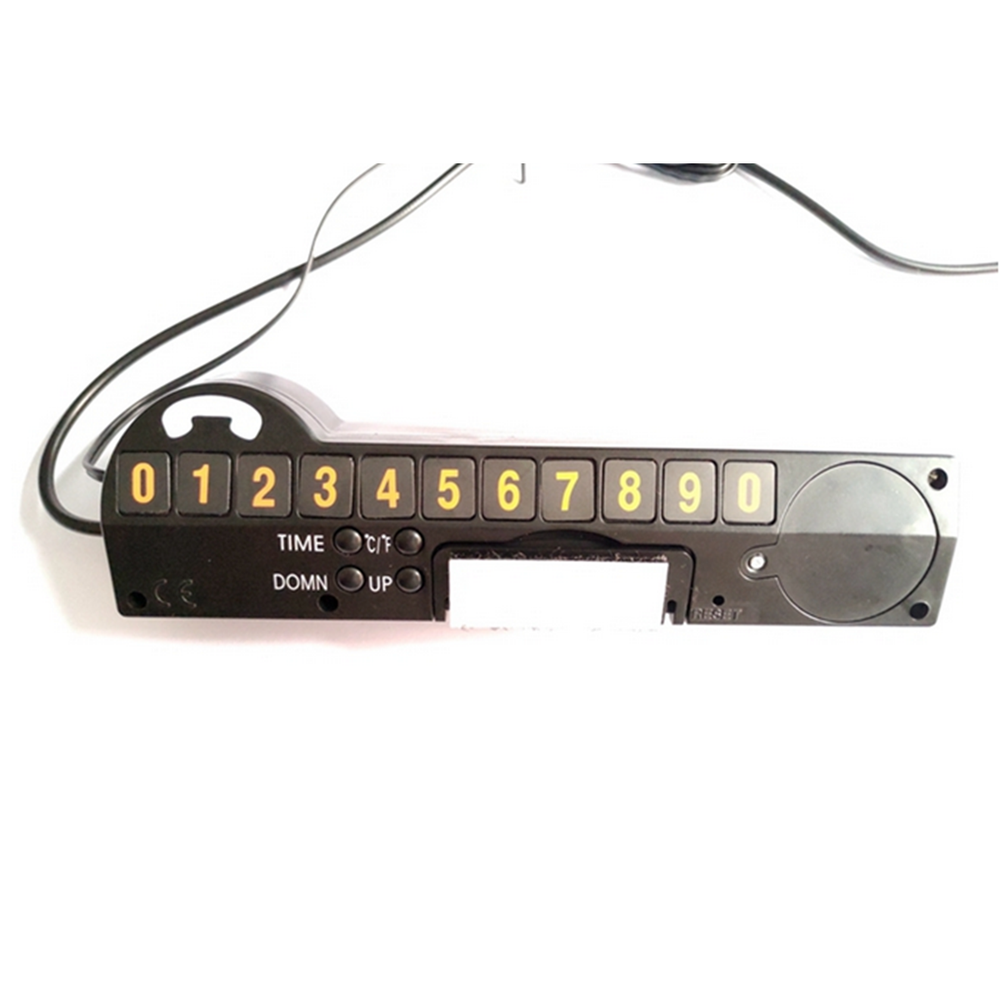 Car Thermometer Meter Digital Clock LCD Icing Alarm Inside/Outside Temperature