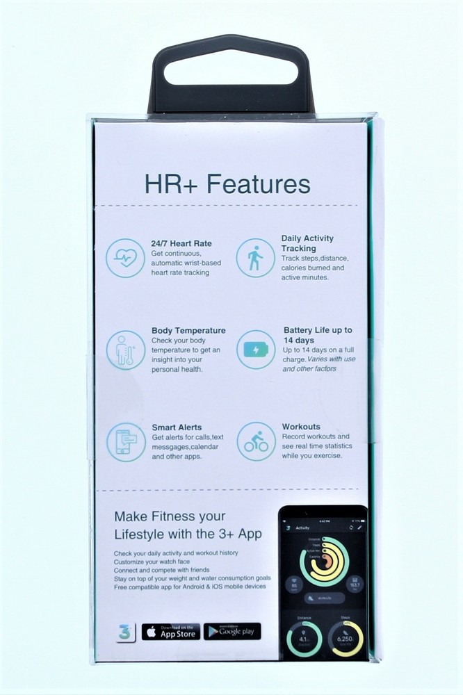 3PLUS HR+ Advanced Activity Tracker-BLACK
