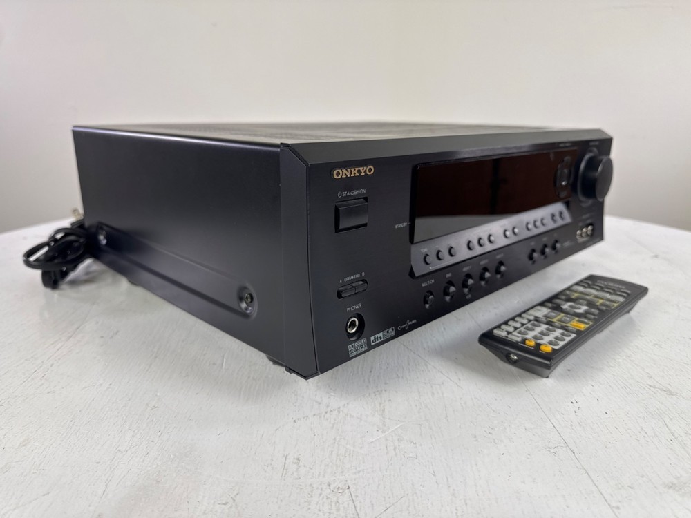 Onyko TX-SR503 AV Receiver with Remote and Power Cable Bundle