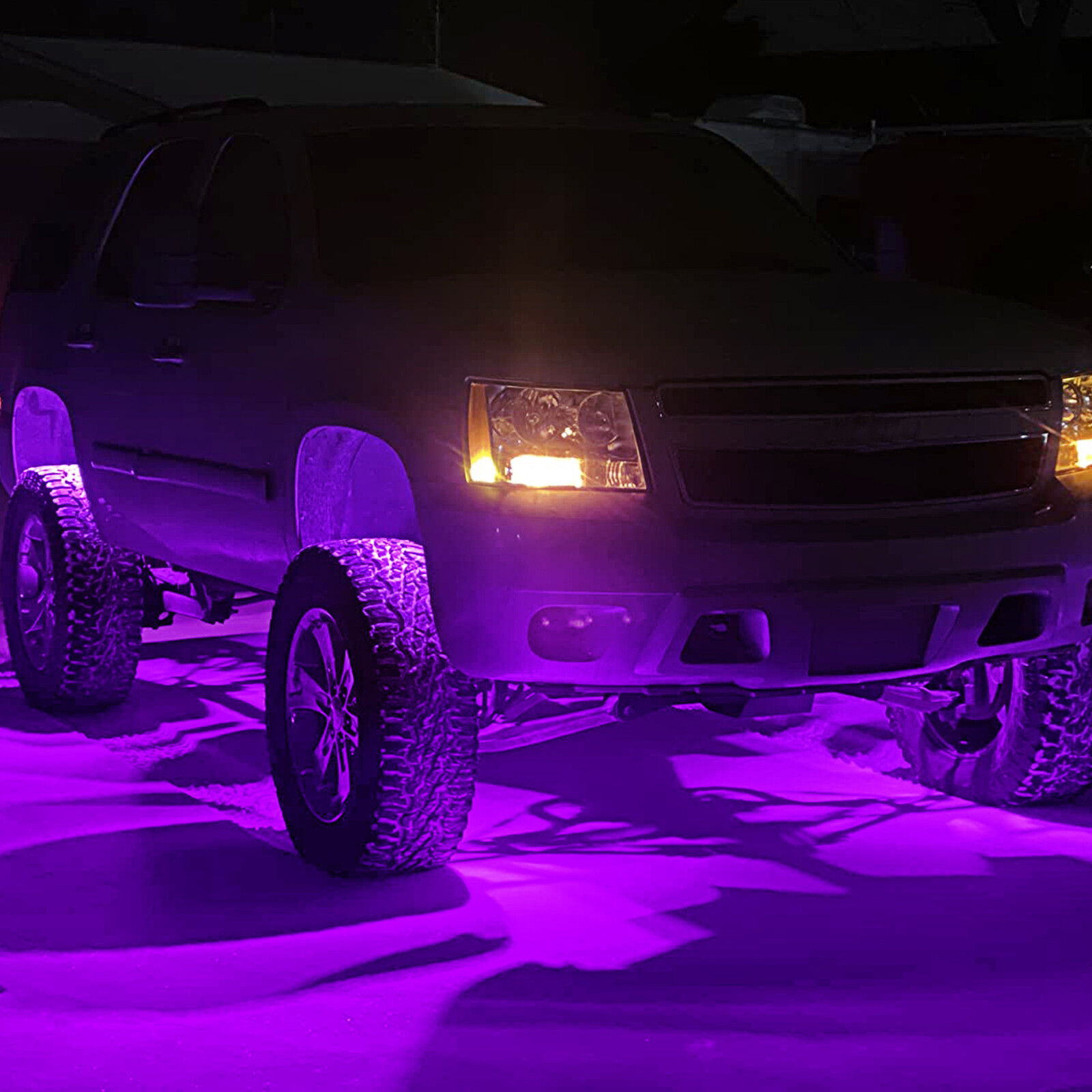 MICTUNING Q1 RGBW LED Rock Lights,12 Pods Underglow Neon Multicolor Lighting Kit