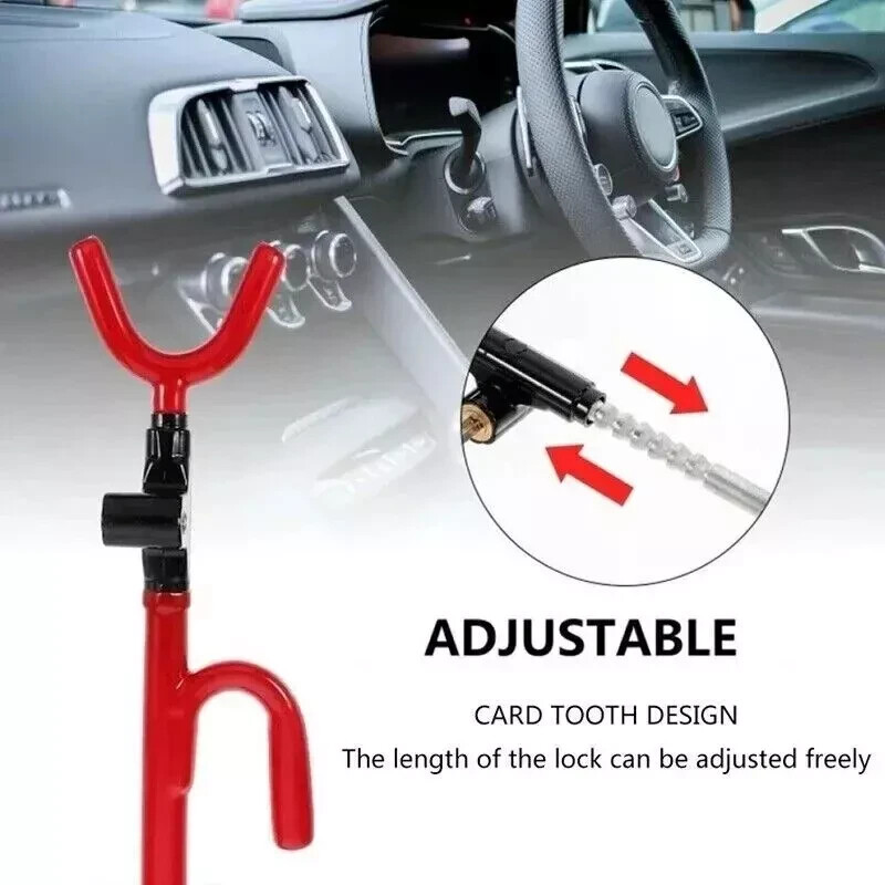 Steering Wheel Lock The Club Twin Hooks Anti Theft Universal Car Van Truck SUV
