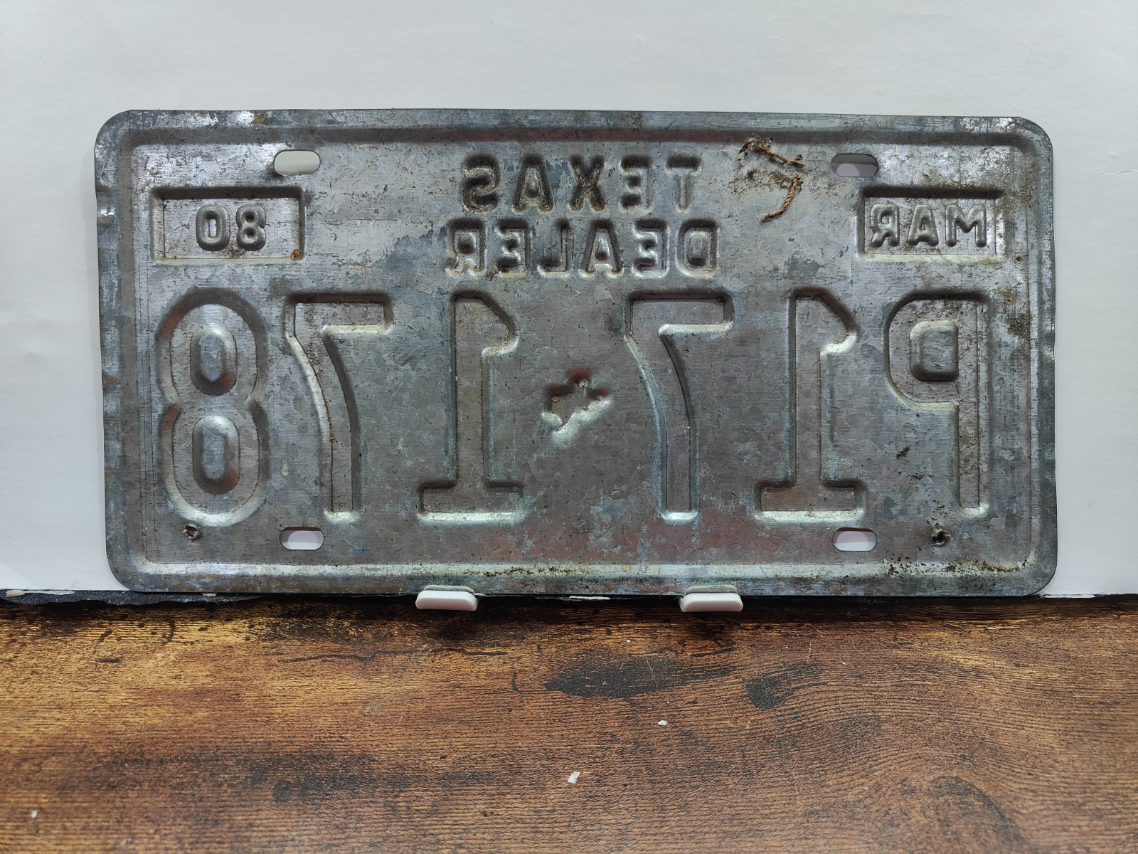 TEXAS ⭐ License Plate Tag USA 🇺🇸 🐂 1980 Dealer P 17 178 Classic Car Vintage