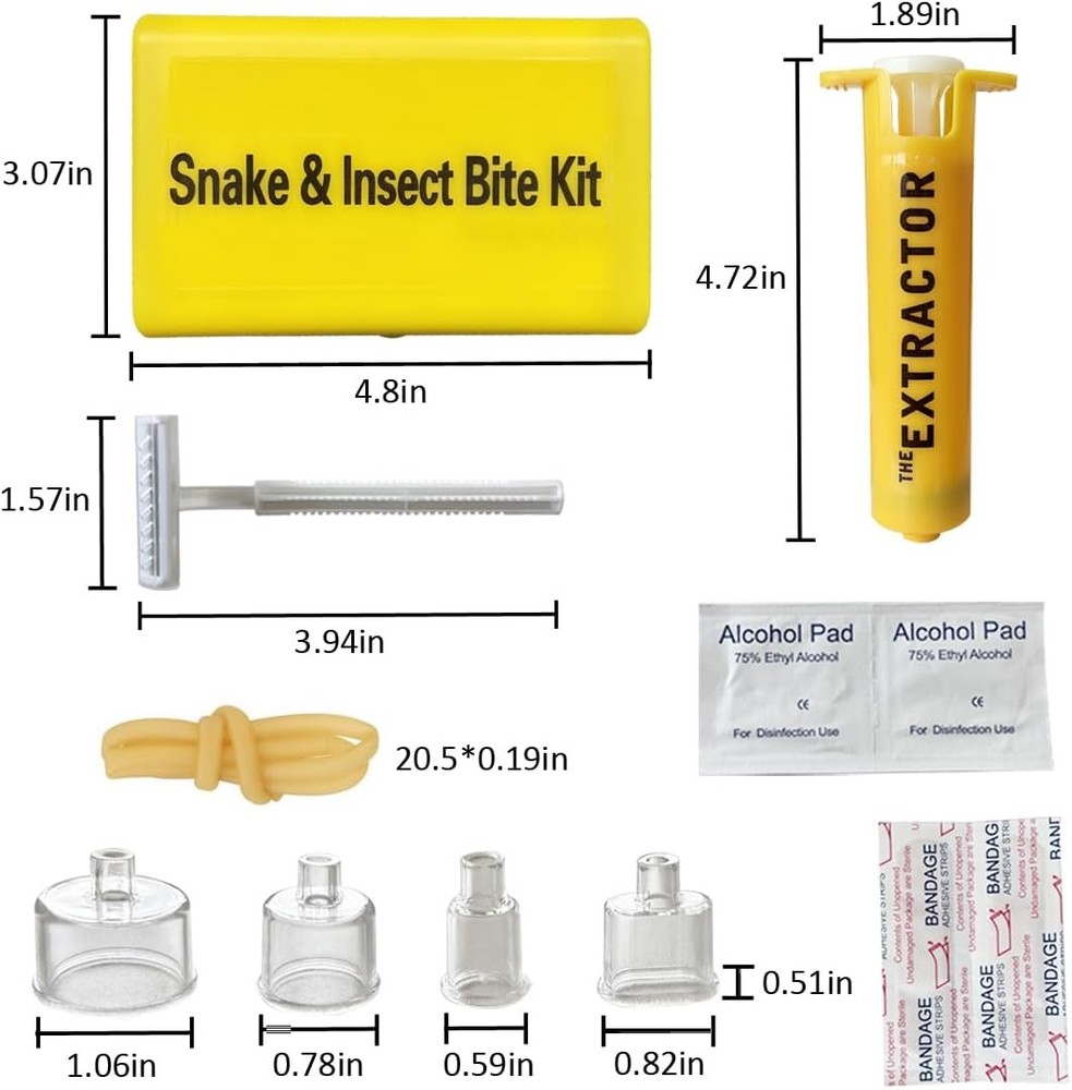 Snake Bite Kit for Humans Extractor Pump Tool First Aid for Safe Fast Emergency