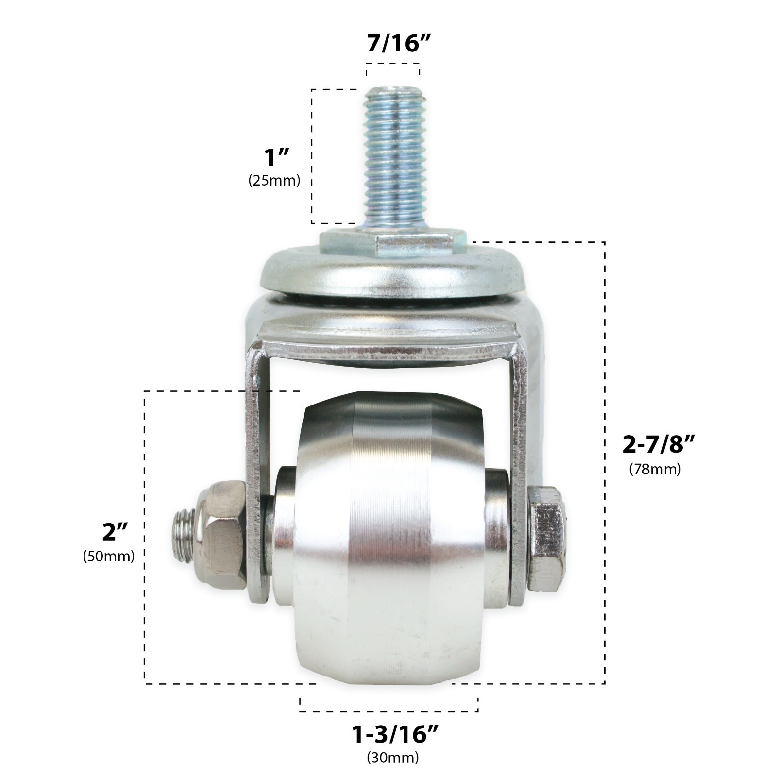 Replacement Aluminum Racing Jack Caster Wheels for 3 Ton Floor Jacks (2 Pc Set)