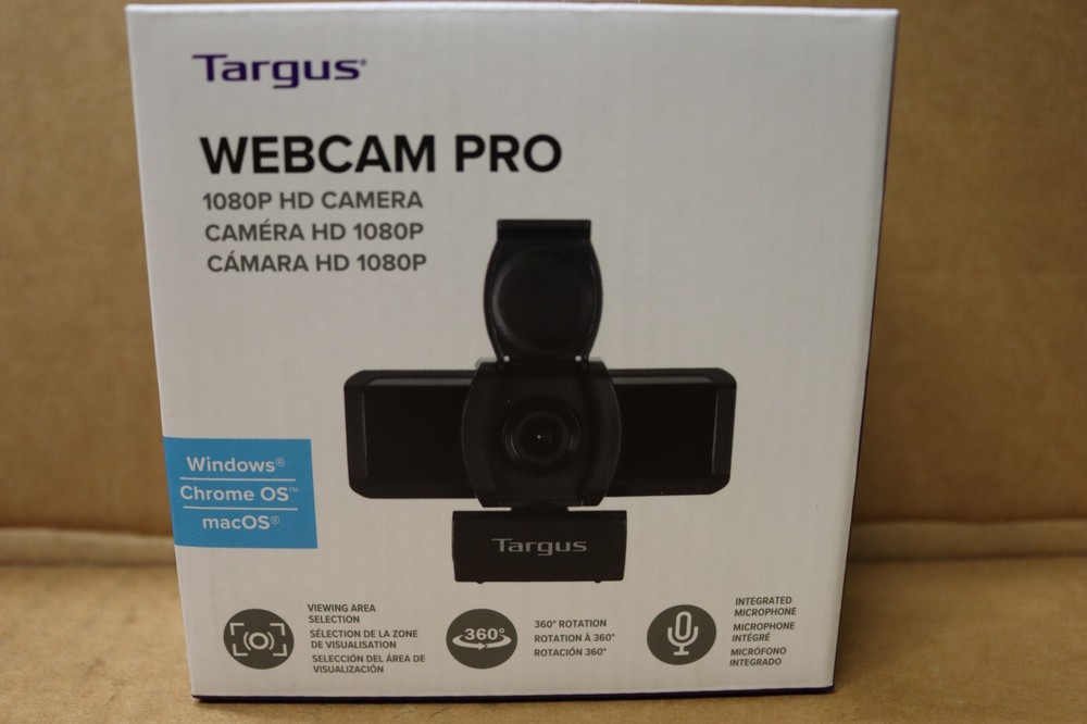 New Targus Webcam Pro 1080P HD Camera Integrated Mic AVC041