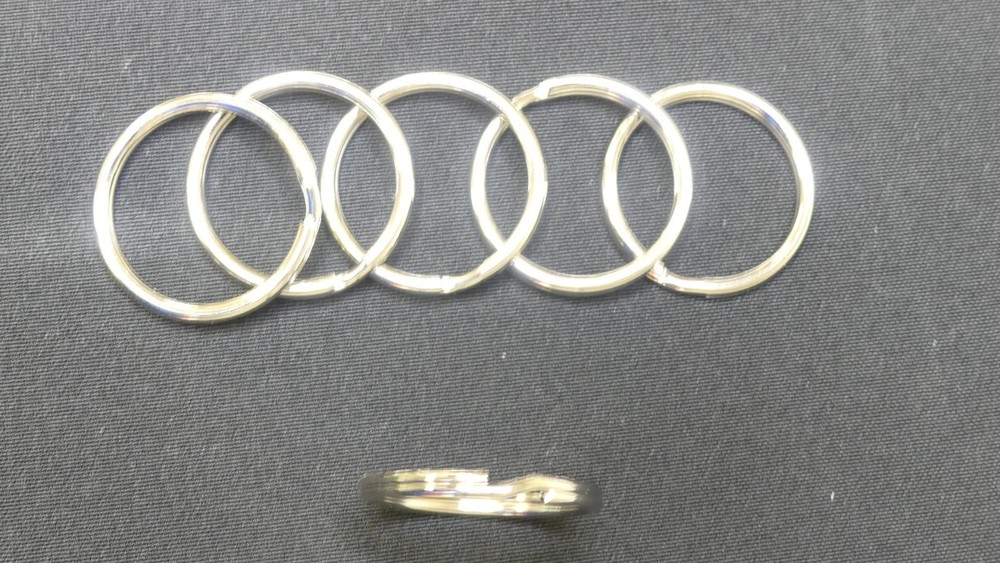 Key Rings, Nickel, Split, , 1 .25", pk 1000
