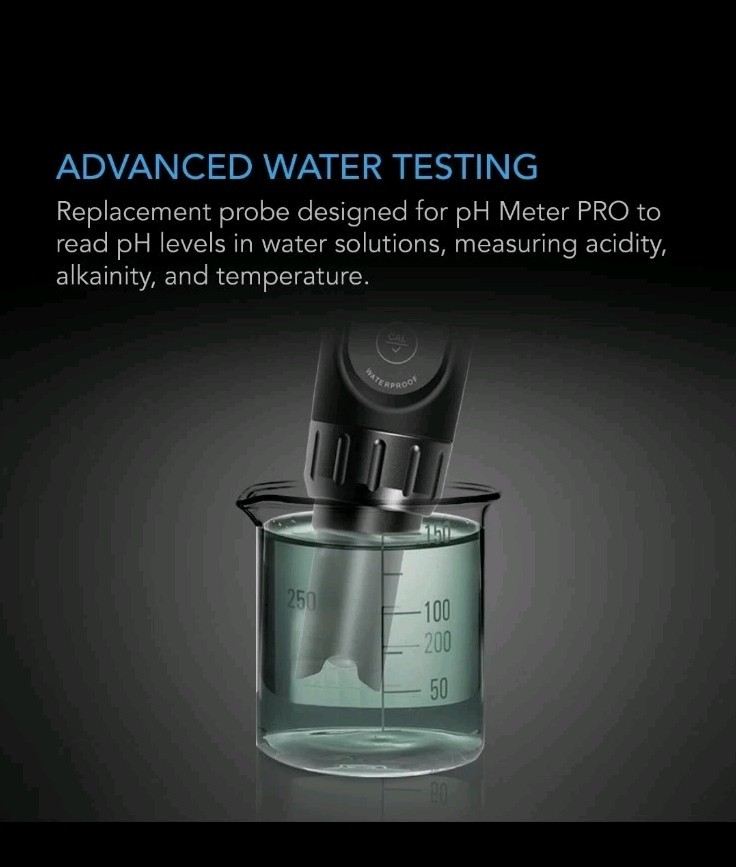 Replacement Sensor Probe for Digital pH Meter PRO Kit with ±0.01 pH Accuracy