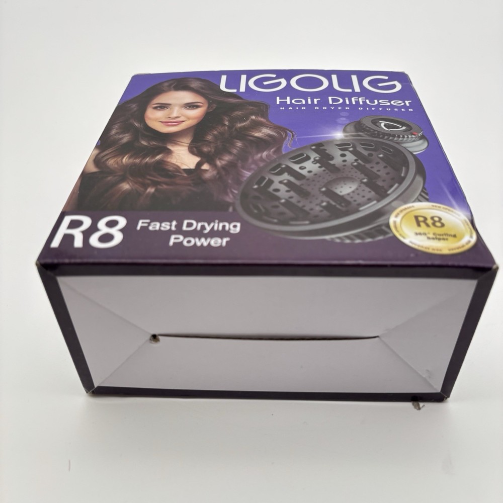 LIGOLIG Hair Diffuser. Black. New In Open Box.