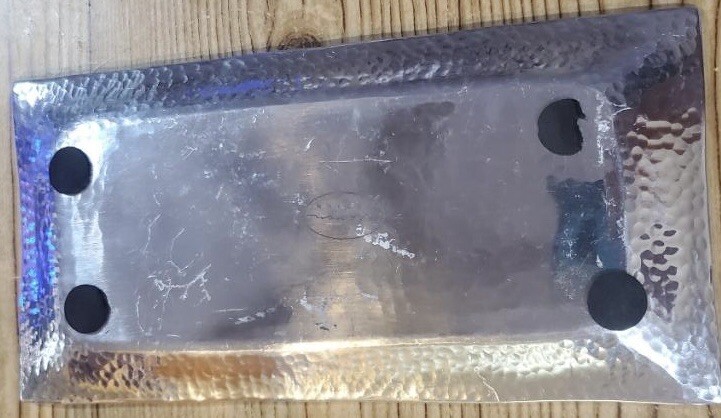 Hammered Metal Rectangular Loaf Serving Tray