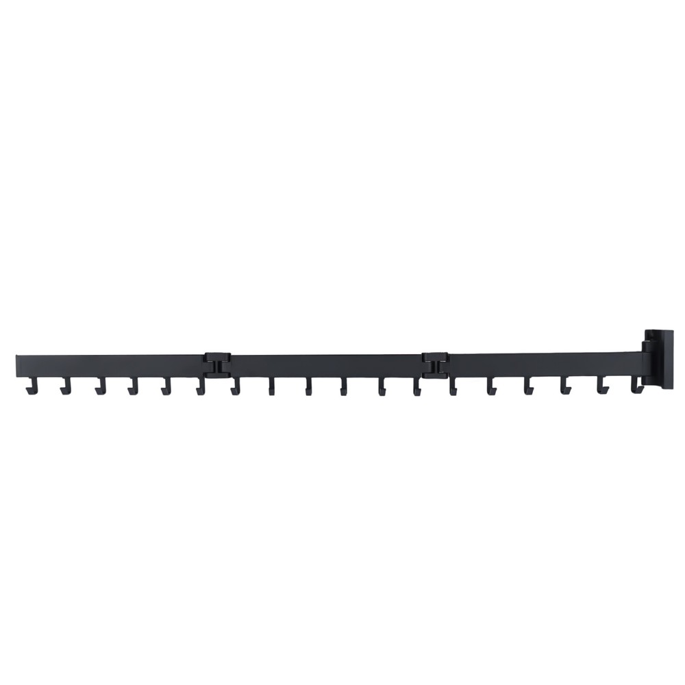 Laundry Drying Rack Tri-fold Retractable Clothes Drying Rack Wall Mount Folding