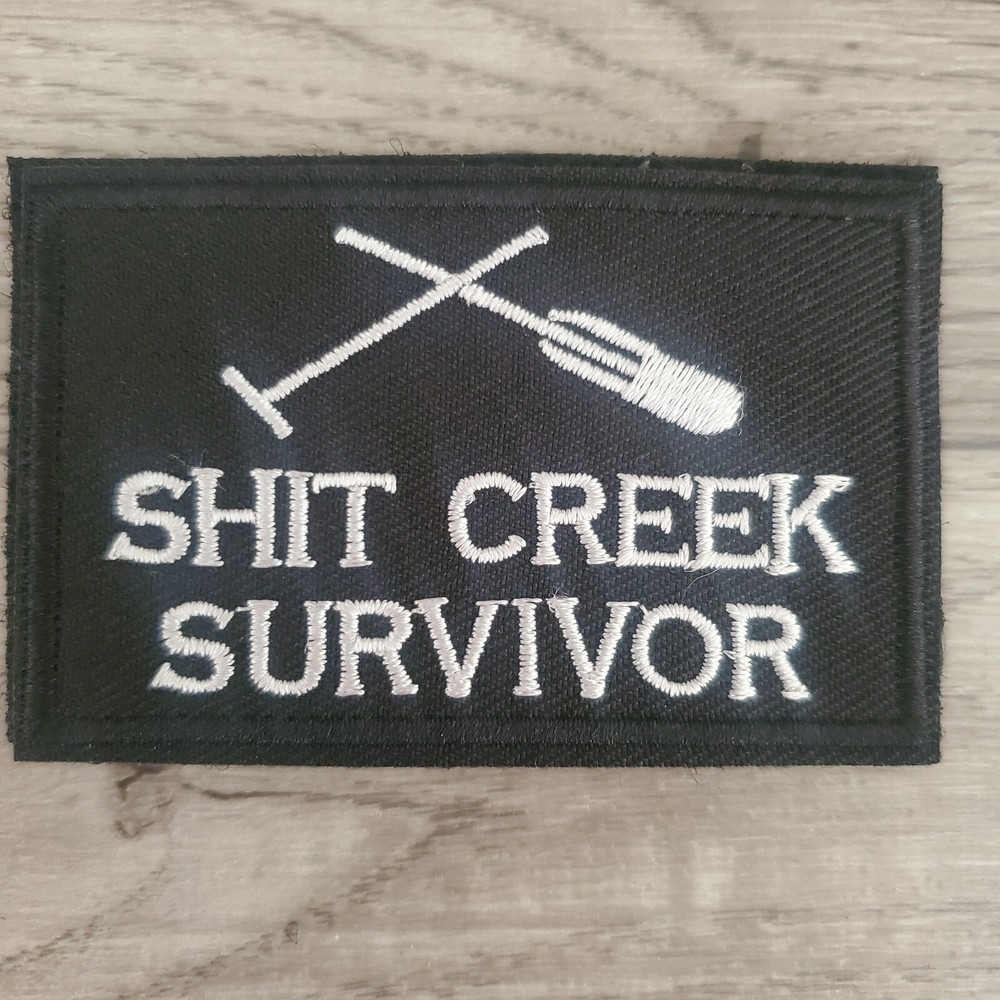 SHI$ CREEK SURVIVOR Tactical Morale Patch Hook and Loop Military