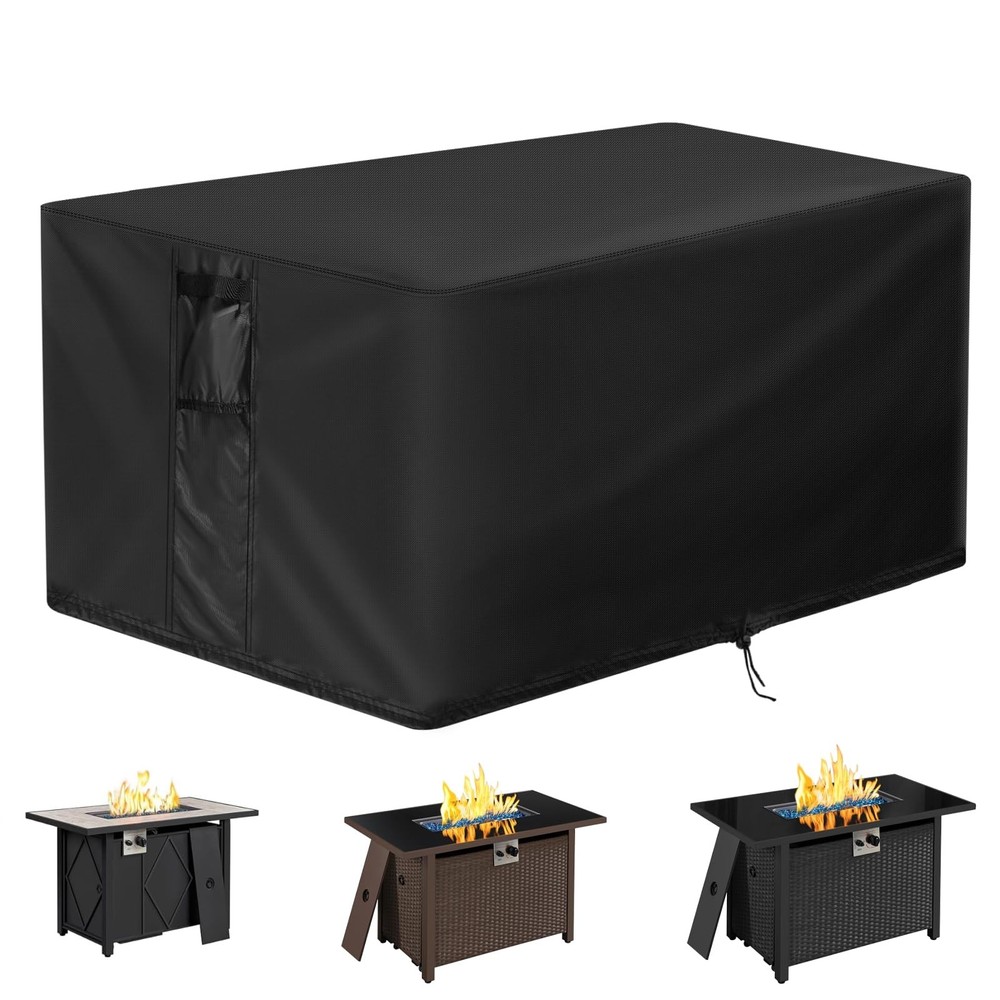 Velfree Fire Pit Cover Rectangle,48 Inch Rectangular Firepit Covers,Waterproo...