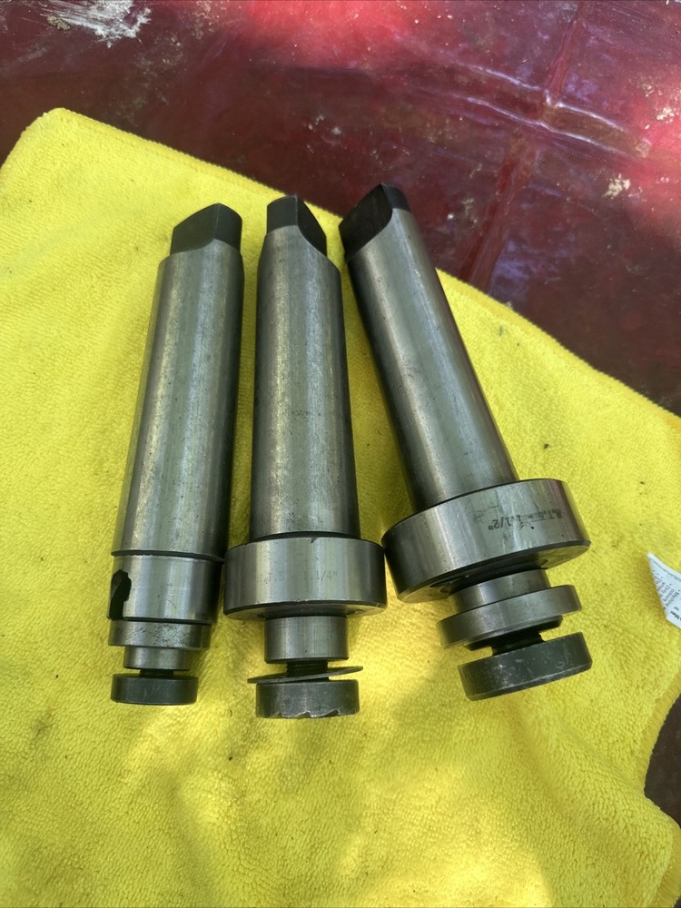 3pc Morse Taper 5 MT Face Shell Mill Arbors Sharpening Mandrel Cinci Work Head