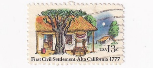 STAMP US SCOTT 1725 "Pueblo Dwelling" 13 CENT 1977 USED WAVE CANCEL - H