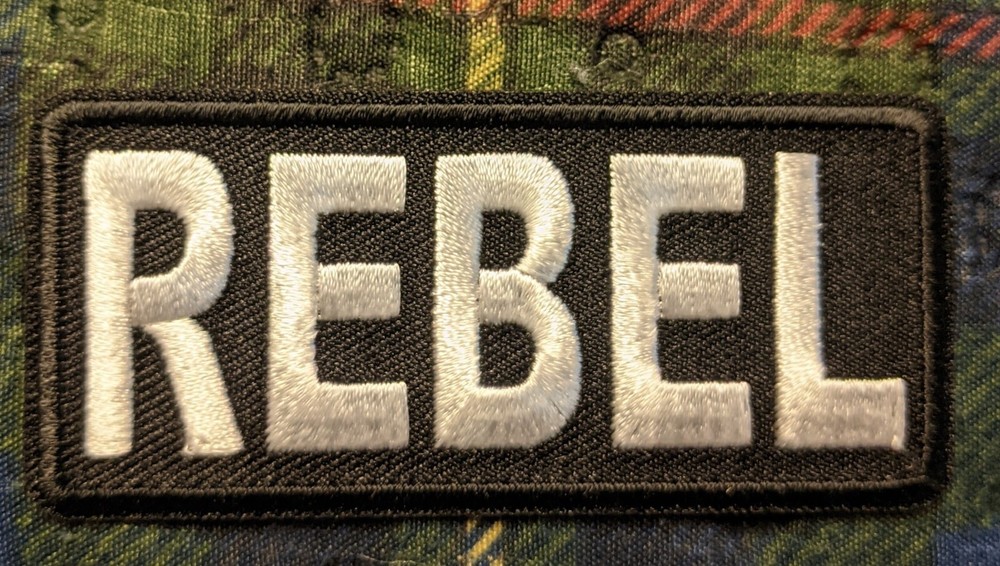 Rebel Embroidered Biker Patch