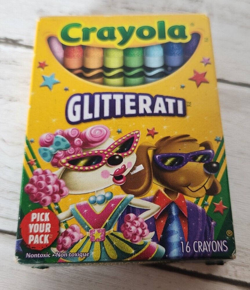 2014 Crayola "Glitterati" Glitter Crayons 16ct READ