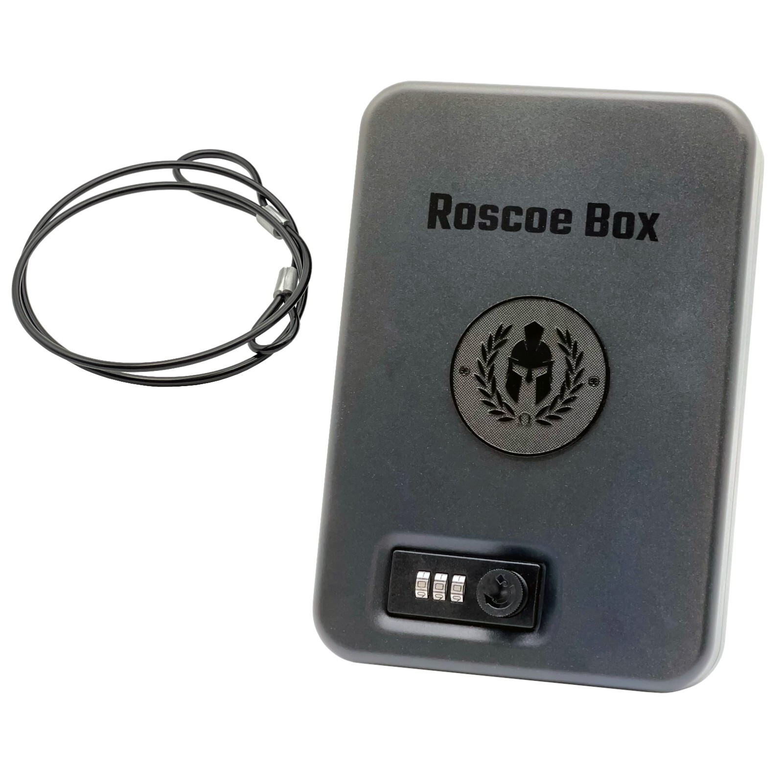 Roscoe Box Small Gun Safe, Gun Storage, Spartan Helmet, Molon Labe Combo Lock