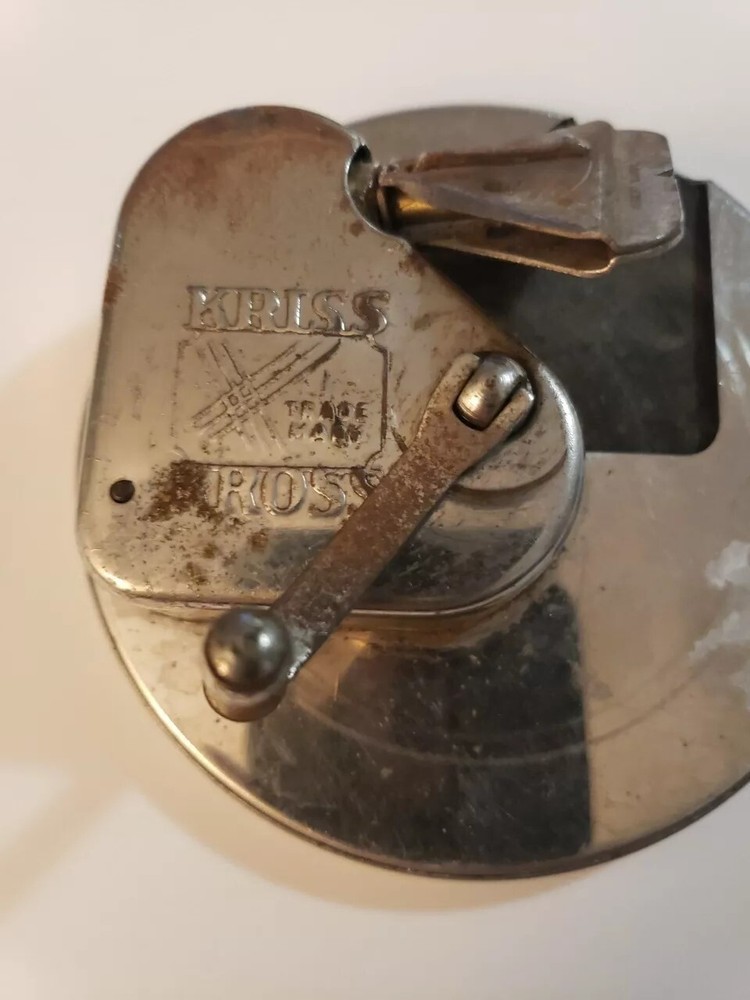 Vintage Kriss Kross Stropper Hand Crank Razor Blade Sharpener