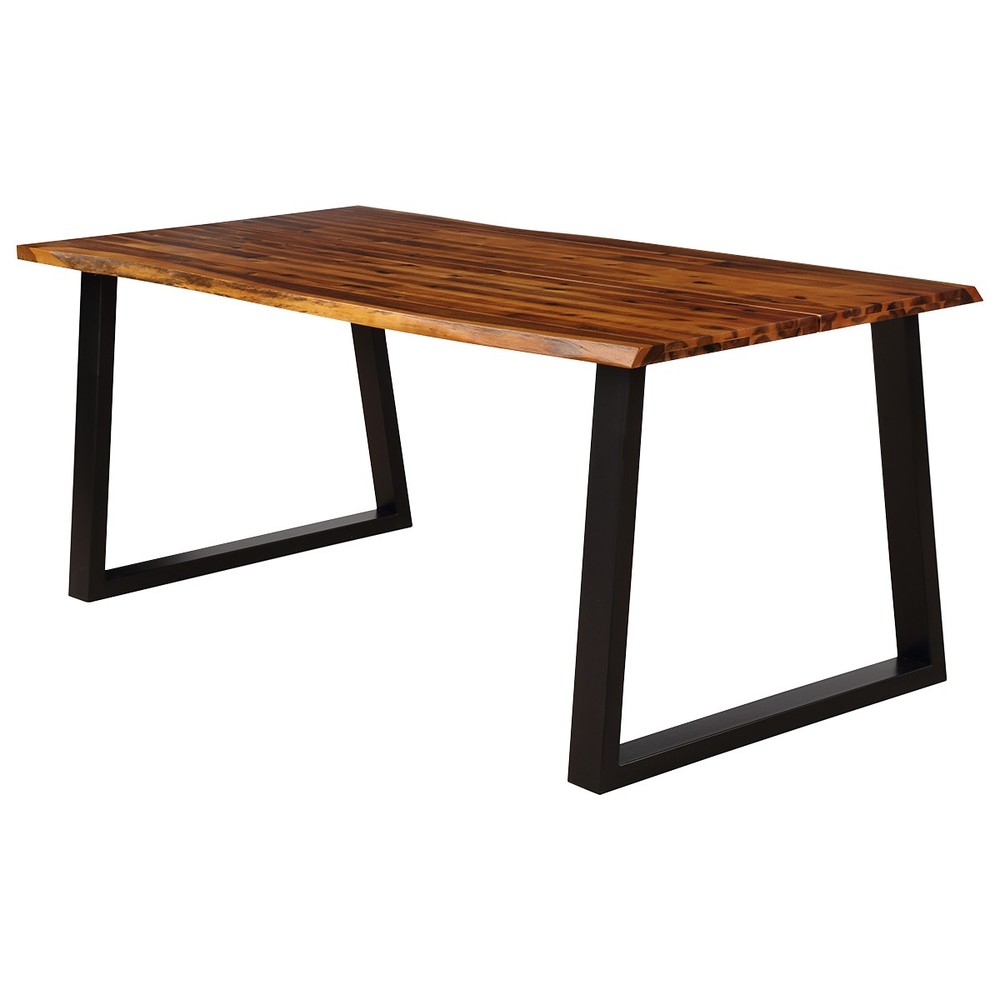 Rectangular Acacia Wood Dining Table Rustic Indoor &Outdoor Garden Home