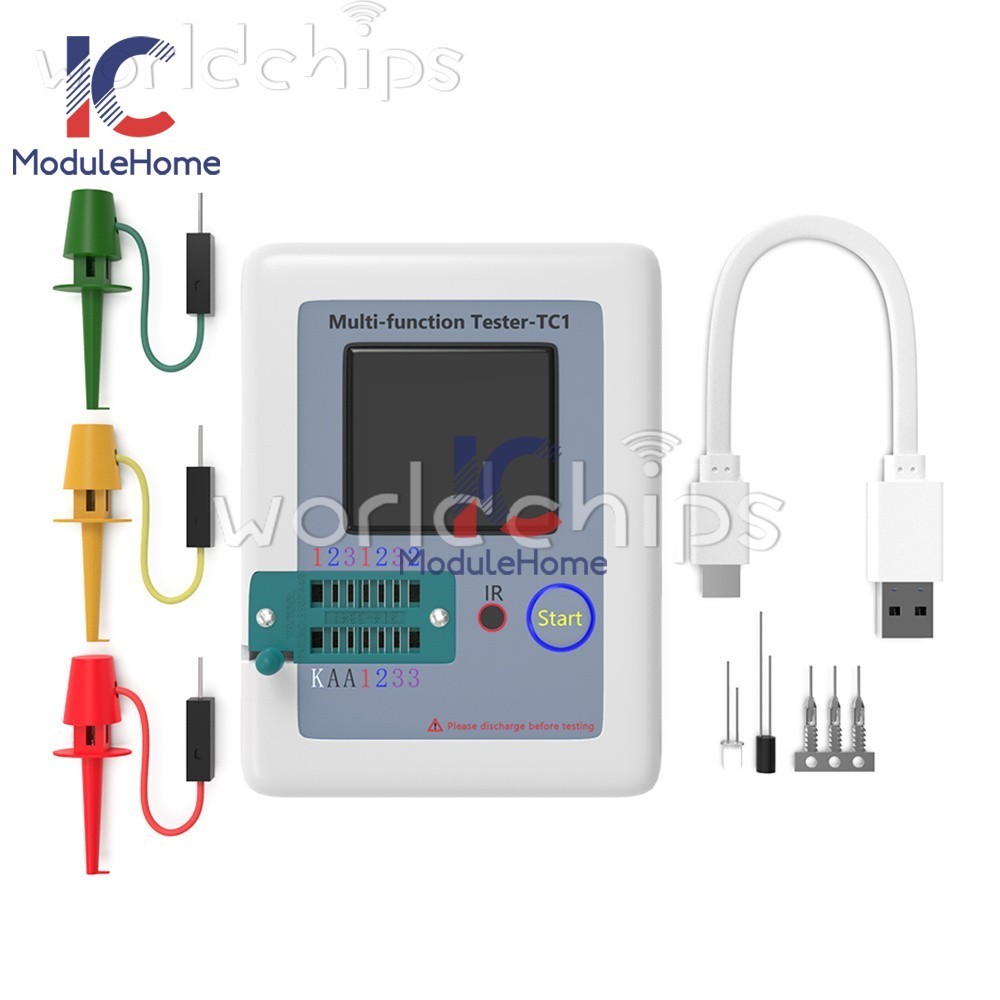 LCR-TC1 1.8" TFT LCD Transistor Tester Diode Triode Capacitor Resistor Meter U-S