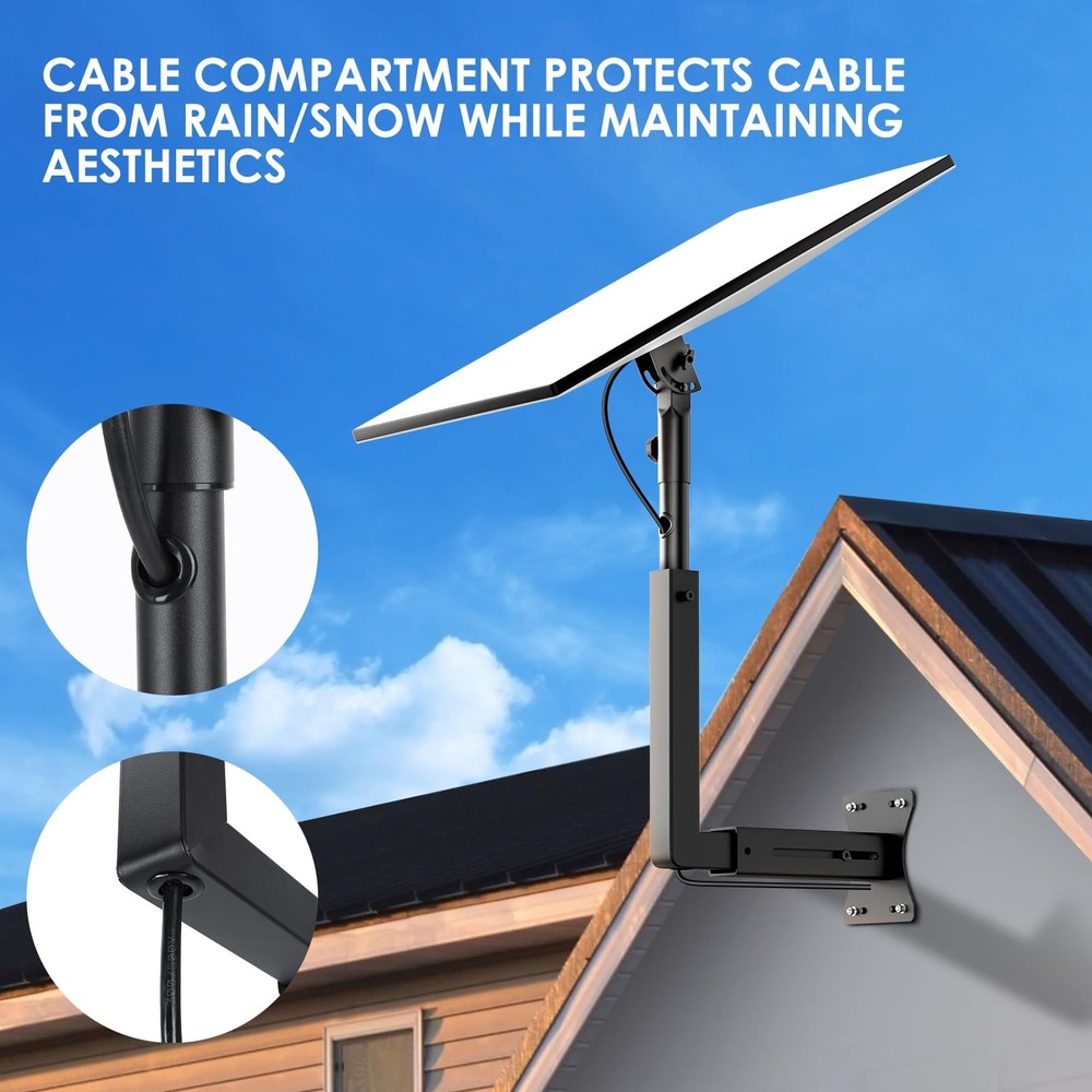 Starlink Mount, Adjustable Starlink Wall Mount Gen 3 with Telescoping Support...