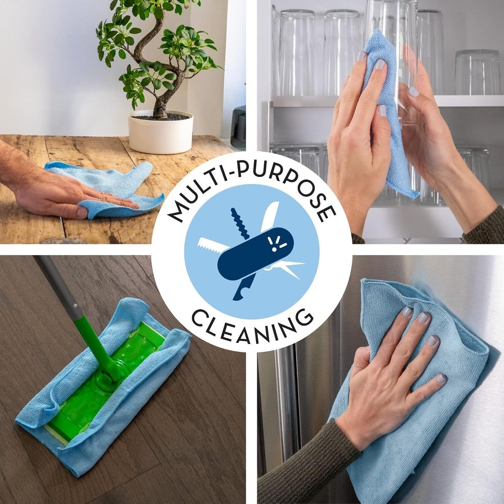 150 Pack Microfiber Cleaning Cloths, Household Bulk Microfiber Towels