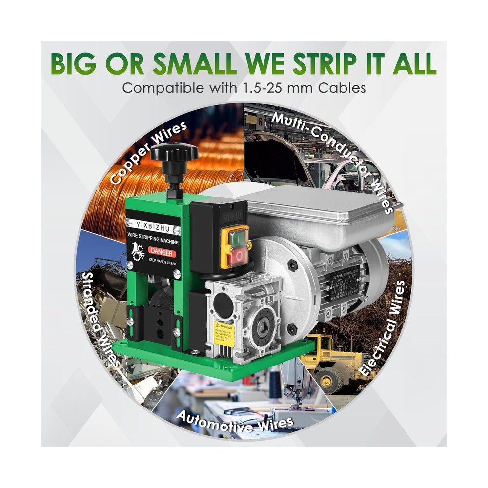 160W Electric Wire Stripper Machine, 30 m/min Automatic Cable Stripping Tool ...