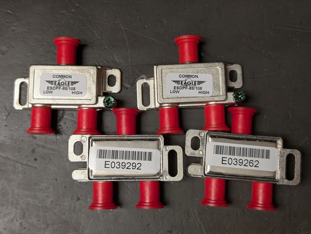 4 pcs - Eagle Comtronics ESDPF-88/108 HF Diplex Filter