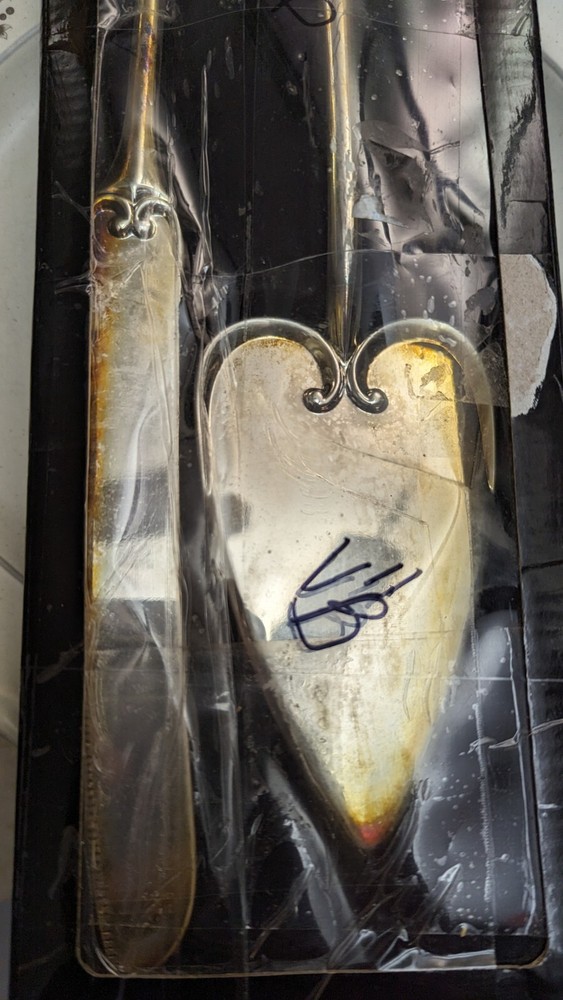 Studio His & Hers Silver Plated Cake Serving Set