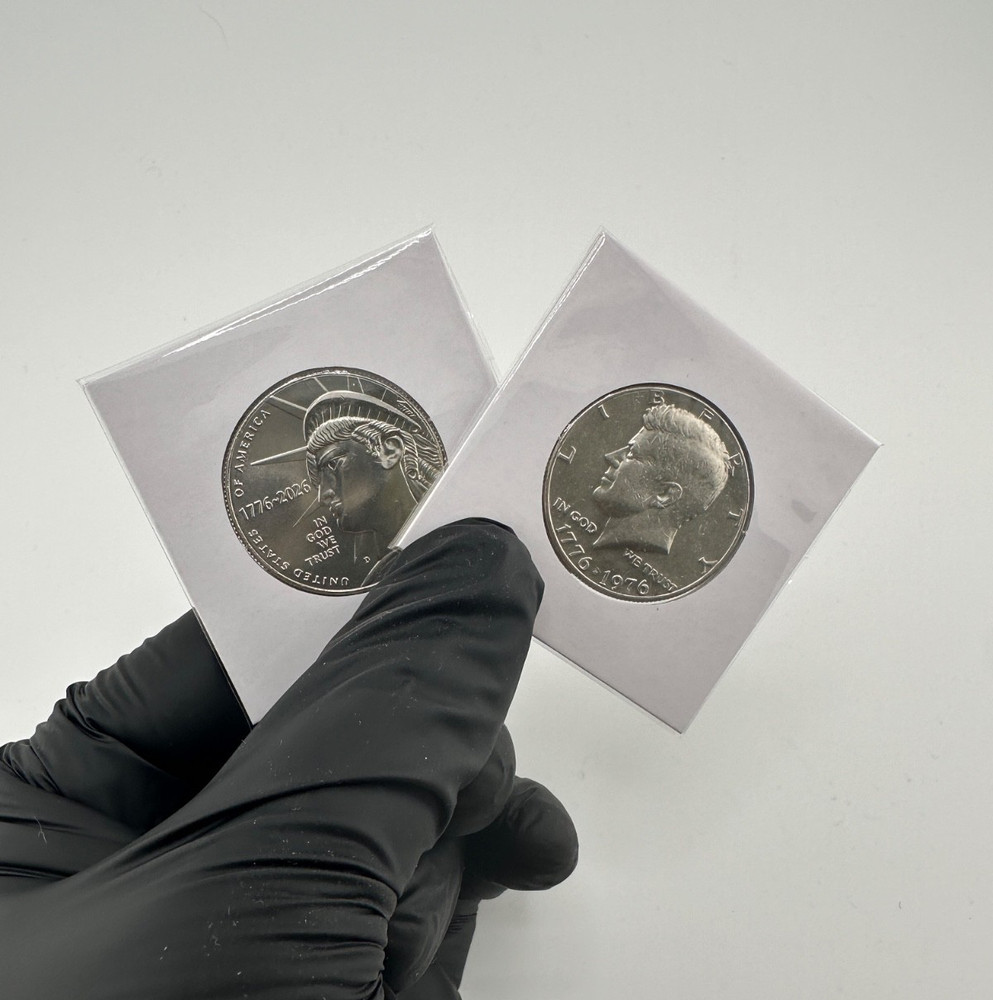 1976 & 2026 ~ Two Half Dollars Set ~ Double Dual Dates! SemiQ Kennedy