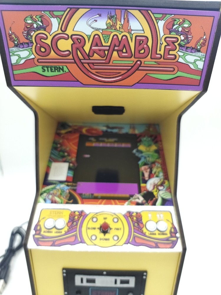 Scramble, 1/6 scale mini working arcade cabinet.