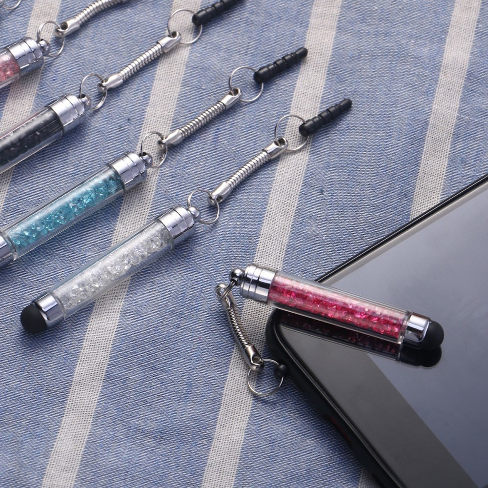 10 PCS Capacitive Pen Glitter Pens Mini Keychain Stylus Assorted Color