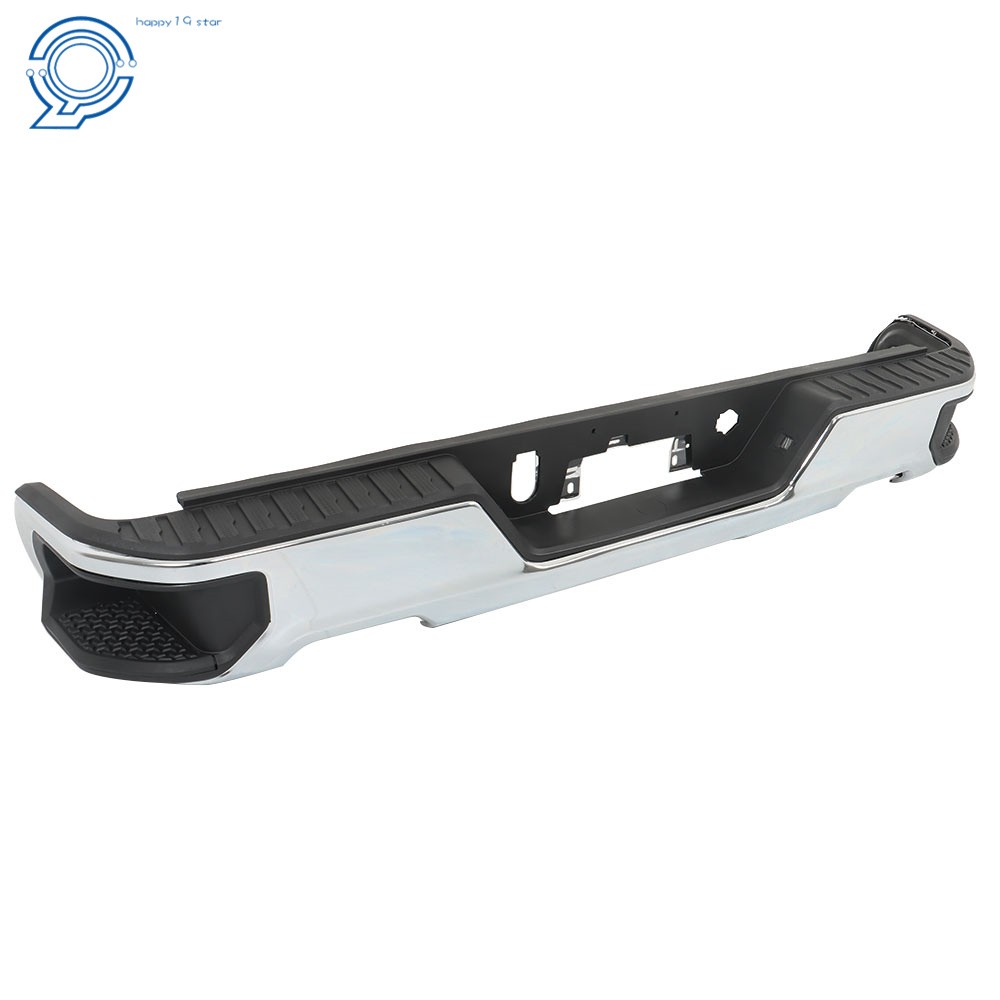 For Chevy Silverado GMC Sierra 1500 2019-2023 Step Rear Bumper Assembly Chrome