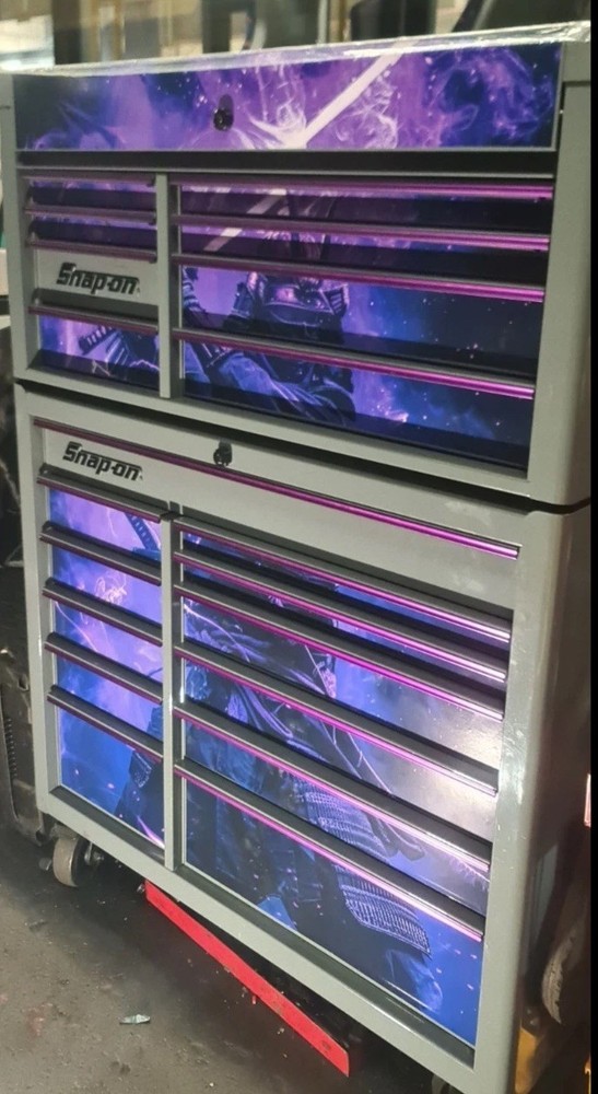 Tool Box Graphics /Decals Fits 40" Snap ON Tool Box Split Drawer Bottom, Top lid