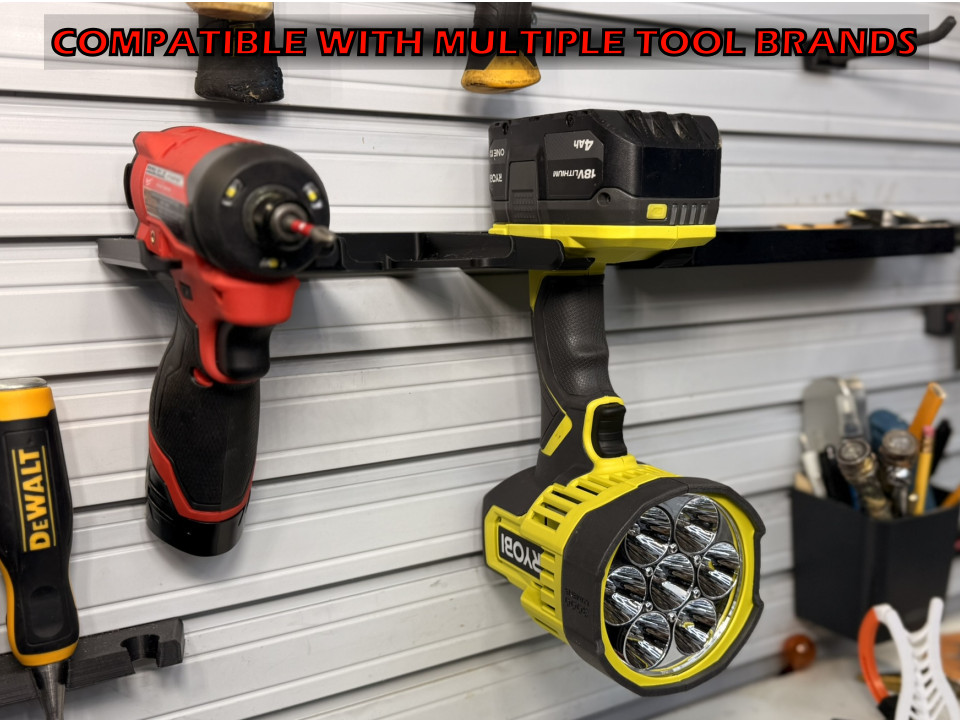Power Tool Storage for Slot Wall and Rubbermaid – Efficient Solution