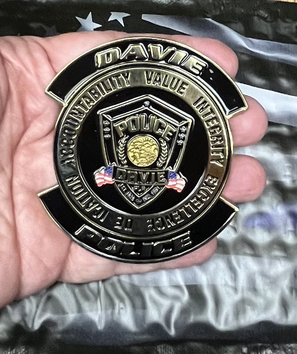 Davie Police Department Traffic Unit Reaper Challenge Coin