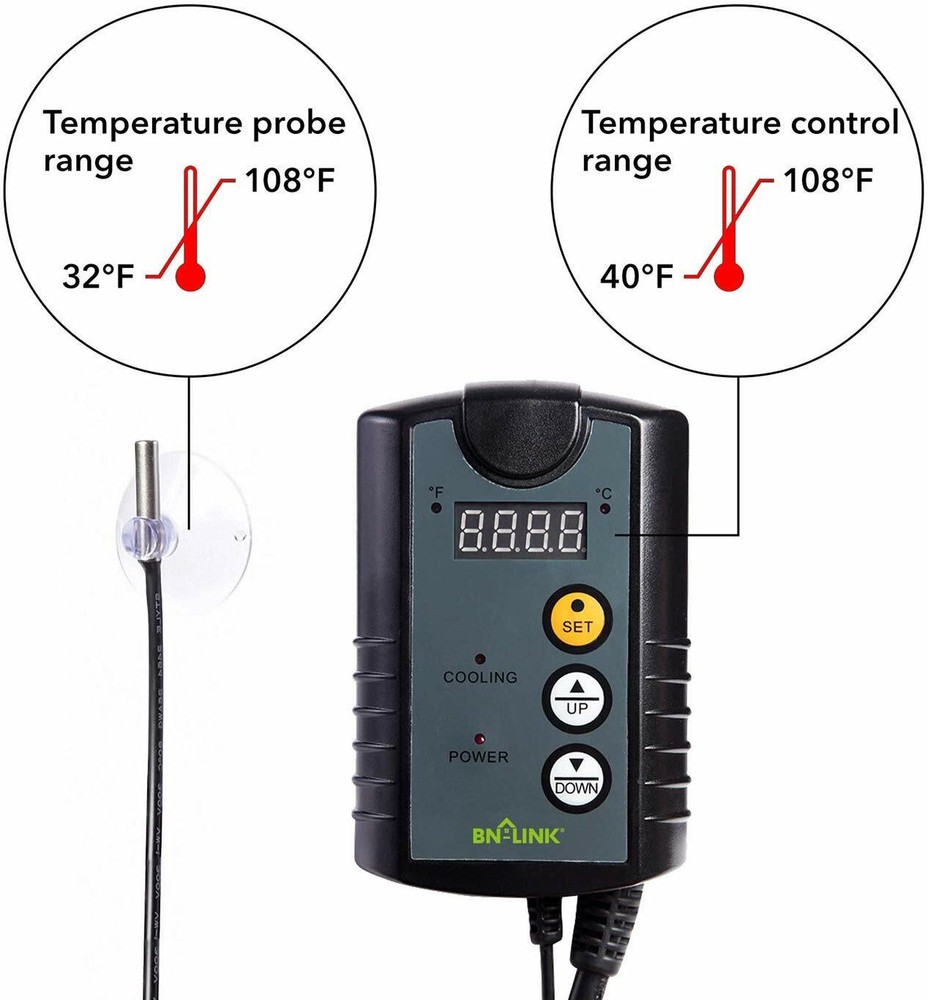 BN-LINK Digital Cooling Thermostat Controller For Cooling Device Circulation Box