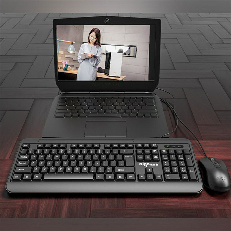 Computer Office Keyboard Wired USB 104 Keys Full Size Backlit Keyboards PC
