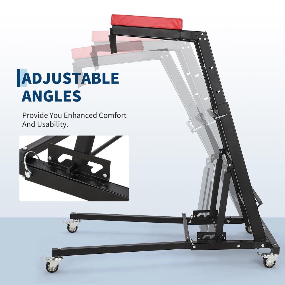 400LB Adjustable Height Auto Creeper |Capacity, 6 Wheels, Foldable Frame