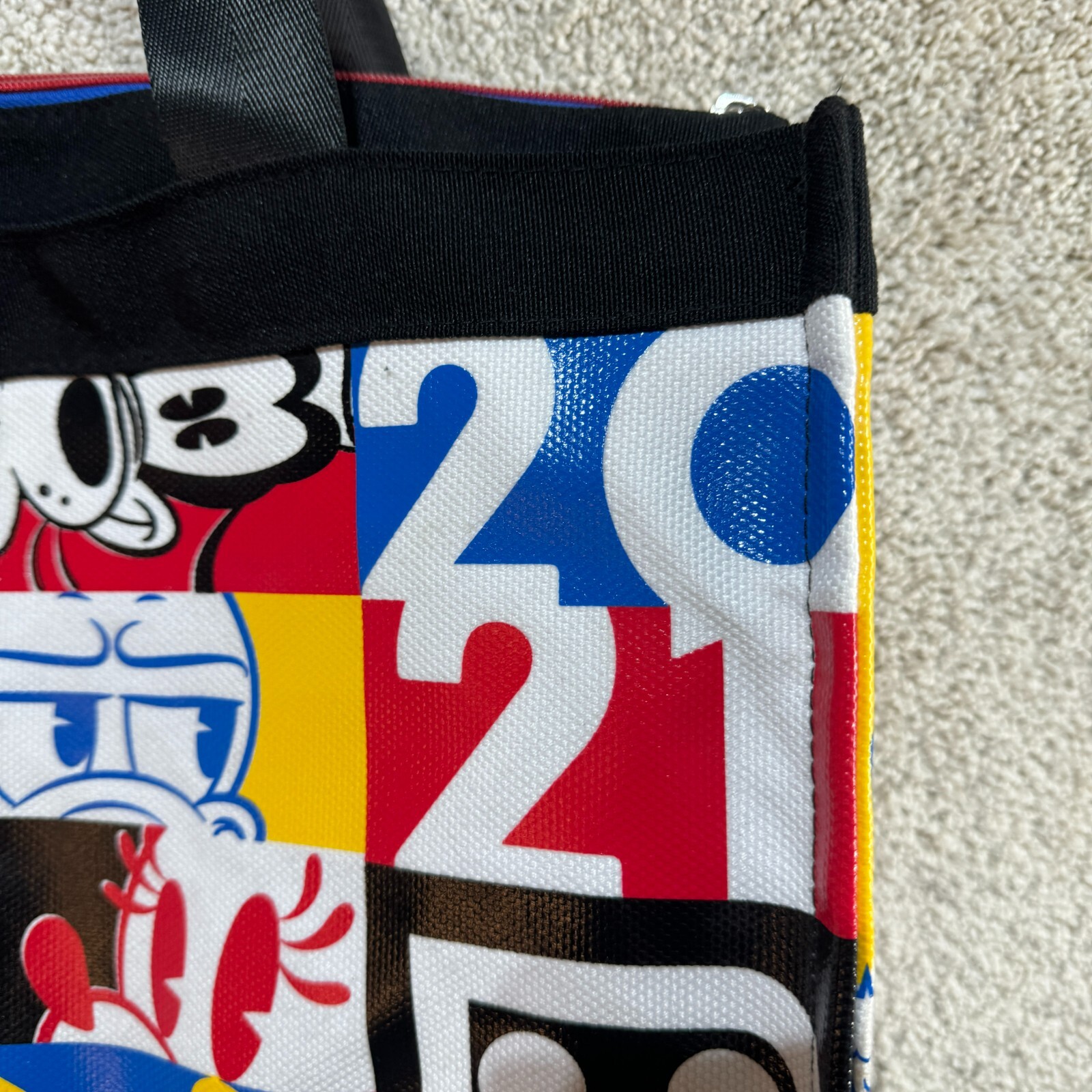 Disney Parks 2021 Mickey Mouse Tote Bag Multicolor Walt Disney World Color Block