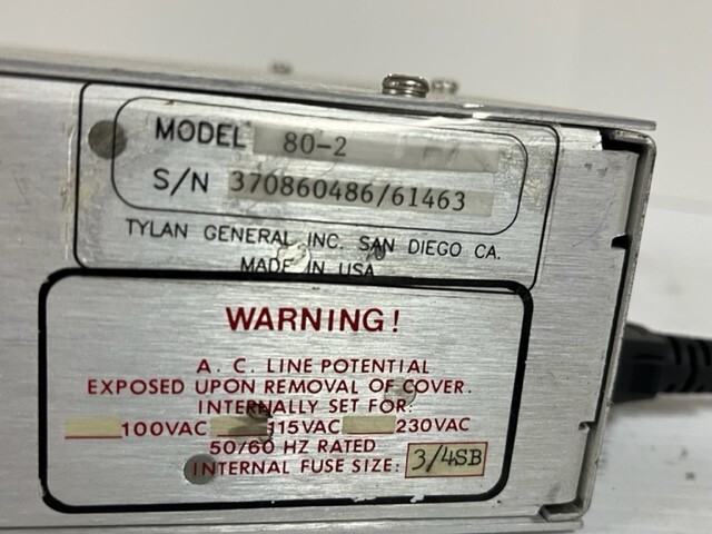 TyLAN / VACUUM General THROTTLE VALVE CONTROLLER, MODEL 80-2